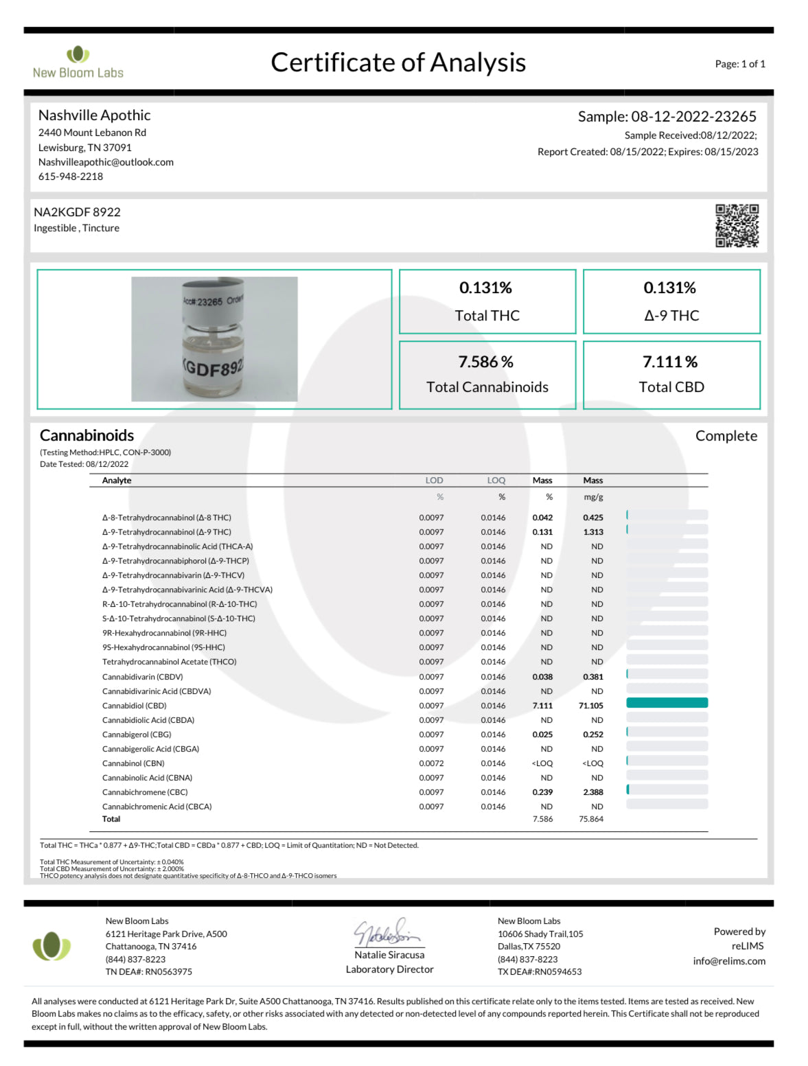 Green Door Farms FSO oil